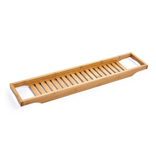 Bathroom Bamboo Bath Caddy Book Wine Glass Holder Tray Over Bathtub