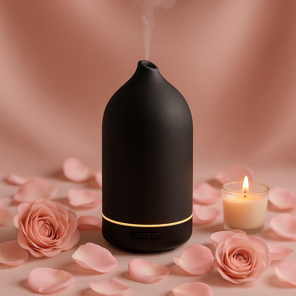 Luxury Ceramic Stone Essential Oil Diffuser – Soft Aromatherapy for Home & Bedroom