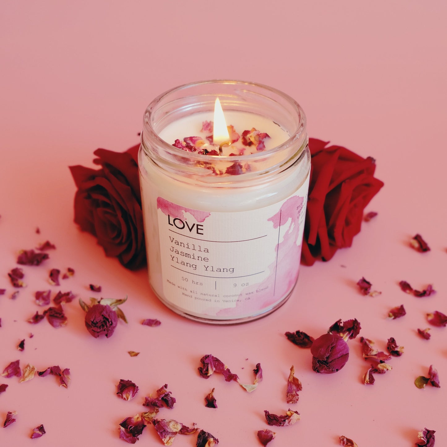 Love Petal Candle – Vanilla Jasmine Ylang Ylang