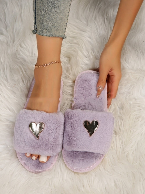 Fluffy Slipper Fall Winter Warm Home Fur Furry Slippers Women Plush